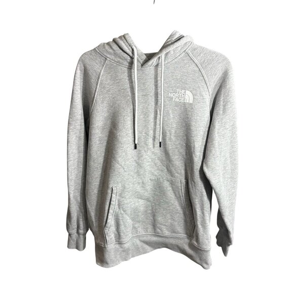 The North Face Tops - North Face Logo Pullover Hoodie Heather Gray Size Medium